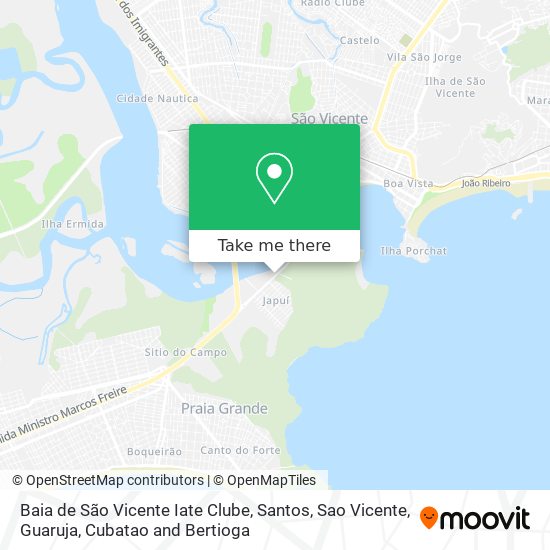 Baia de São Vicente Iate Clube map