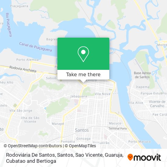 Mapa Rodoviária De Santos