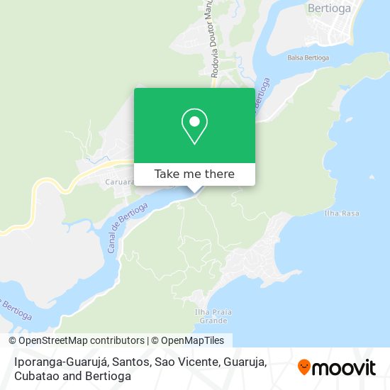 Iporanga-Guarujá map