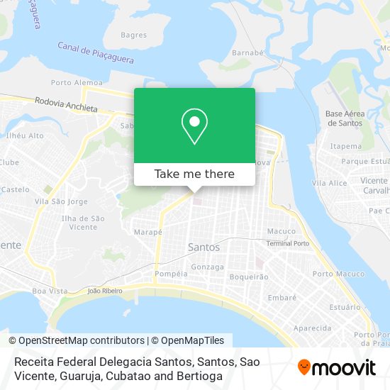Mapa Receita Federal Delegacia Santos