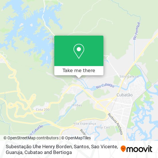 Subestação Uhe Henry Borden map
