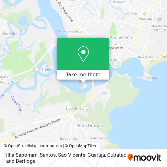 Ilha Sapomim map