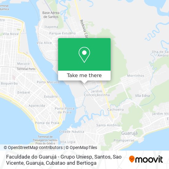Mapa Faculdade do Guarujá - Grupo Uniesp