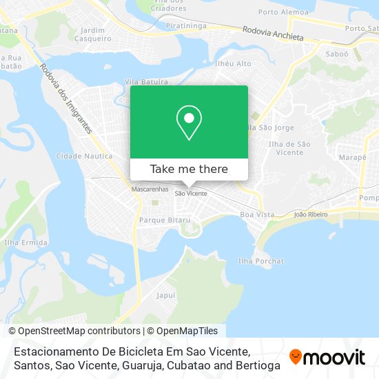 Mapa Estacionamento De Bicicleta Em Sao Vicente