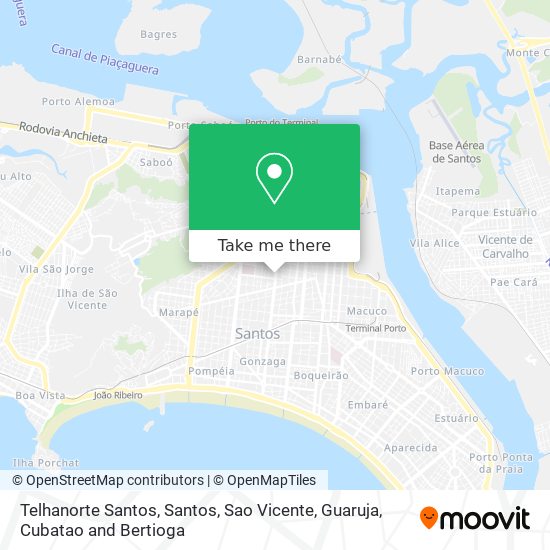 Telhanorte Santos map