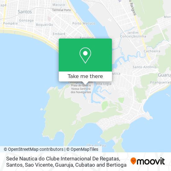 Mapa Sede Nautica do Clube Internacional De Regatas