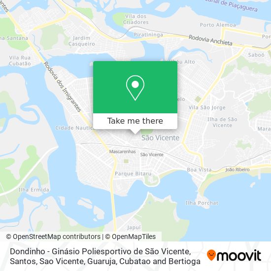 Dondinho - Ginásio Poliesportivo de São Vicente map