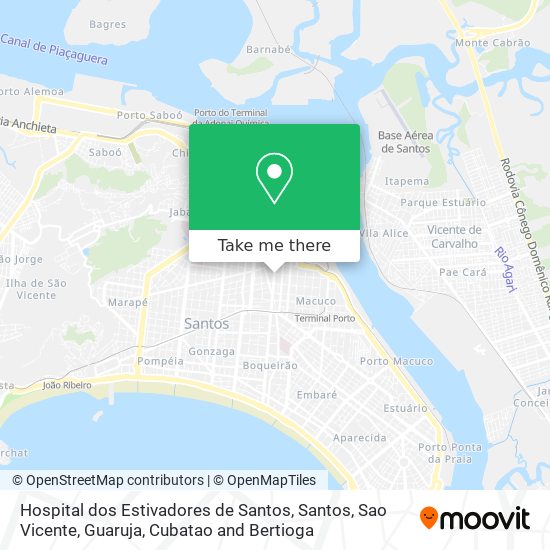 Hospital dos Estivadores de Santos map