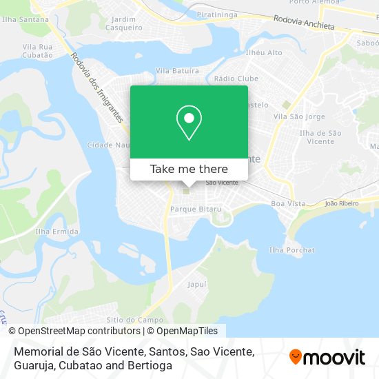 Memorial de São Vicente map