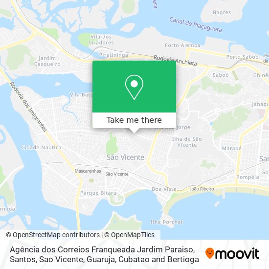 Mapa Agência dos Correios Franqueada Jardim Paraiso