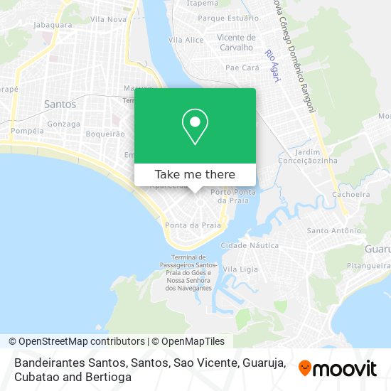 Bandeirantes Santos map