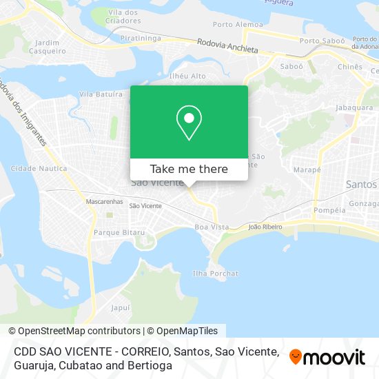 Mapa CDD SAO VICENTE - CORREIO