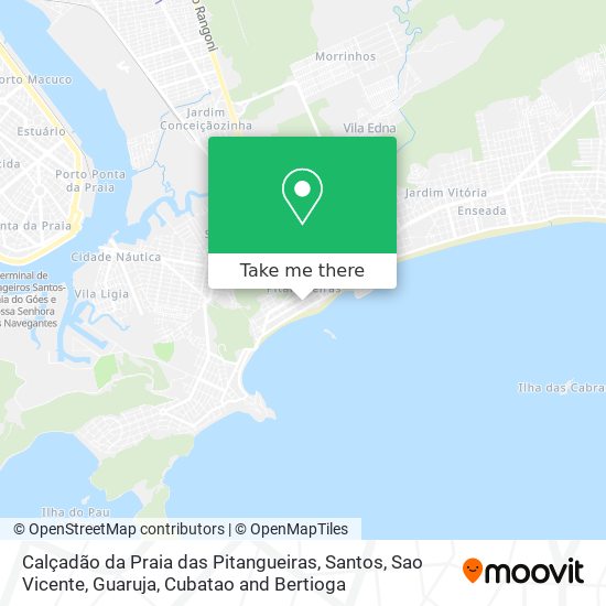 Mapa Calçadão da Praia das Pitangueiras