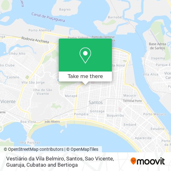 Vestiário da Vila Belmiro map