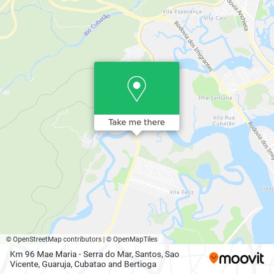 Km 96 Mae Maria - Serra do Mar map