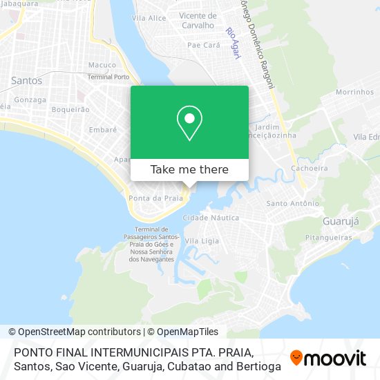 PONTO FINAL INTERMUNICIPAIS PTA. PRAIA map