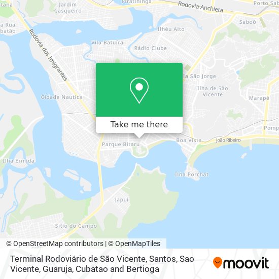 Terminal Rodoviário de São Vicente map