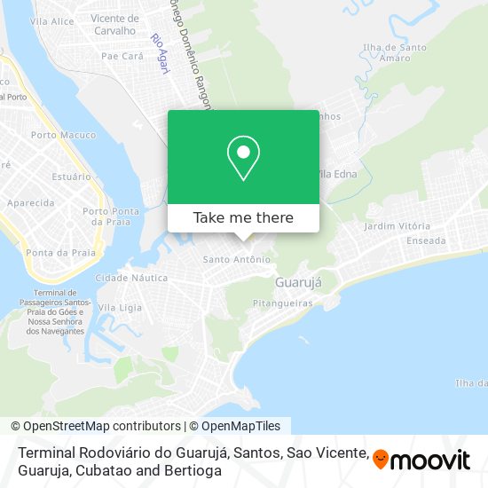 Terminal Rodoviário do Guarujá map