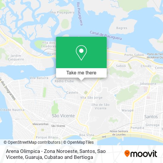 Arena Olímpica - Zona Noroeste map