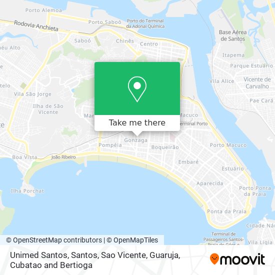 Unimed Santos map