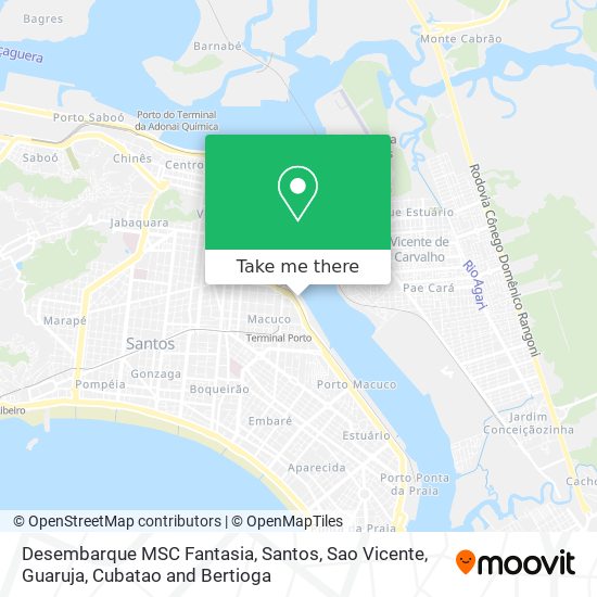 Desembarque MSC Fantasia map