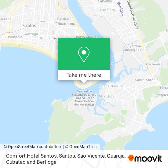 Mapa Comfort Hotel Santos