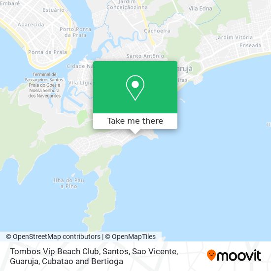Mapa Tombos Vip Beach Club