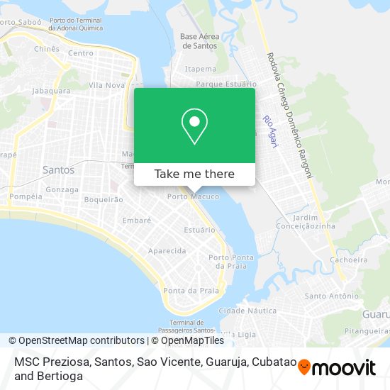 MSC Preziosa map