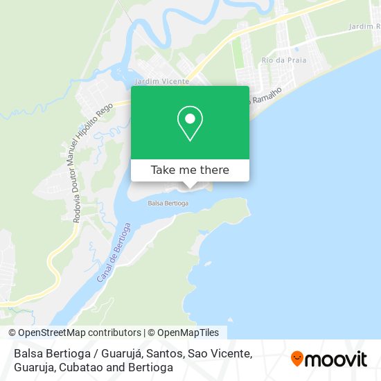 Mapa Balsa Bertioga / Guarujá
