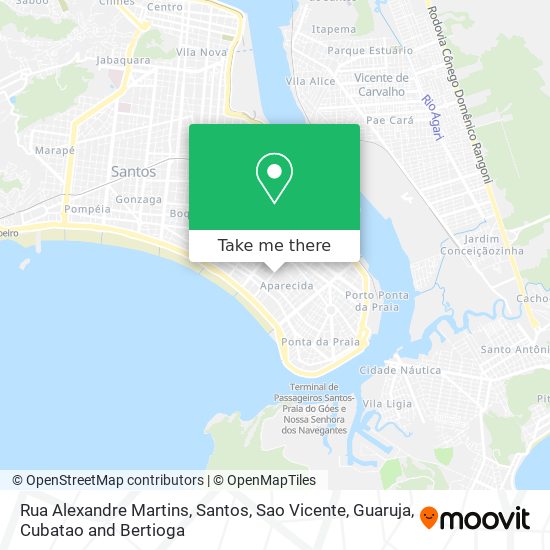Mapa Rua Alexandre Martins