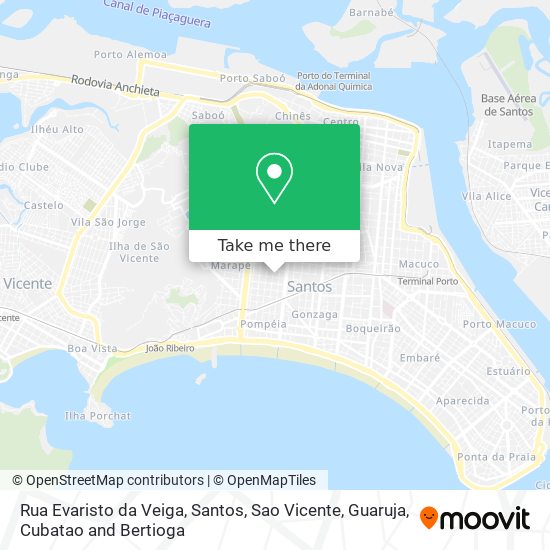 Mapa Rua Evaristo da Veiga