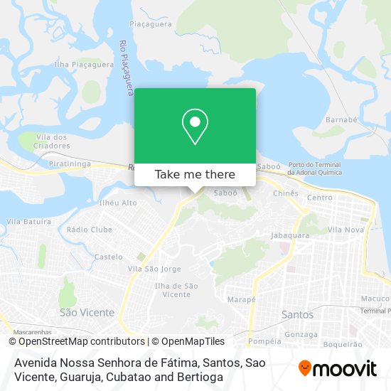 Mapa Avenida Nossa Senhora de Fátima