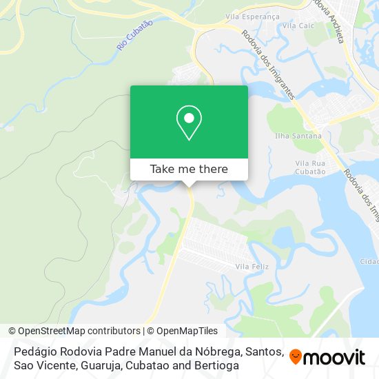 Pedágio Rodovia Padre Manuel da Nóbrega map