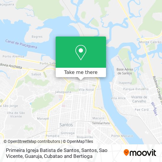 Primeira Igreja Batista de Santos map