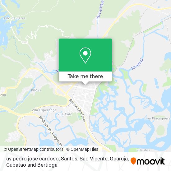 av pedro jose cardoso map