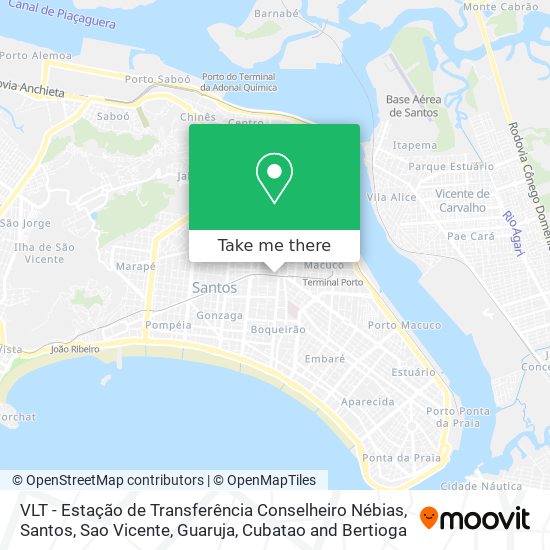 Mapa VLT - Estação de Transferência Conselheiro Nébias