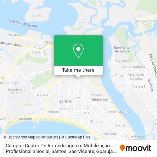 Mapa Camps - Centro De Aprendizagem e Mobilização Profissional e Social