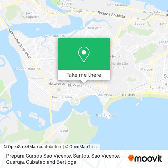 Mapa Prepara Cursos Sao Vicente