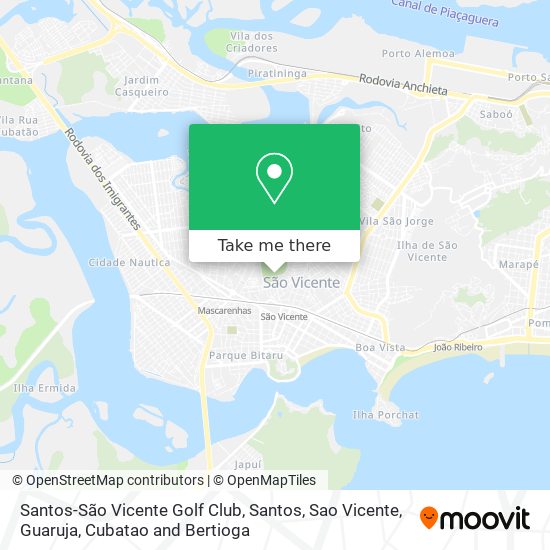 Mapa Santos-São Vicente Golf Club