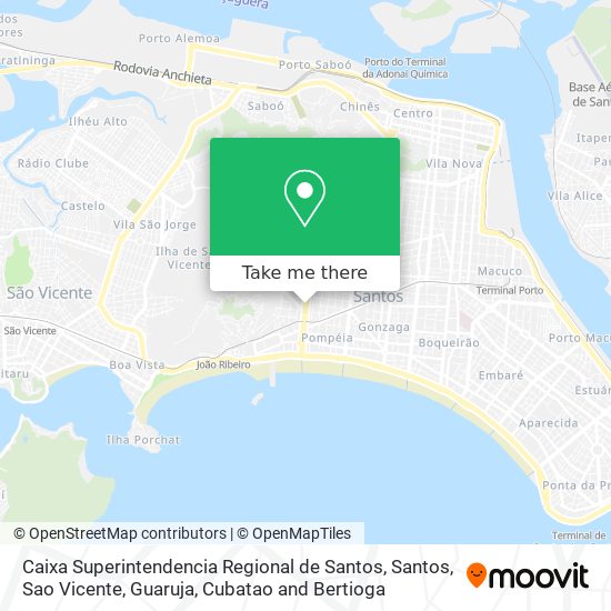 Mapa Caixa Superintendencia Regional de Santos
