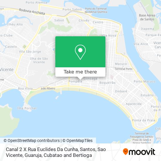 Mapa Canal 2 X Rua Euclides Da Cunha