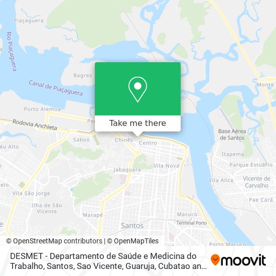 Mapa DESMET - Departamento de Saúde e Medicina do Trabalho