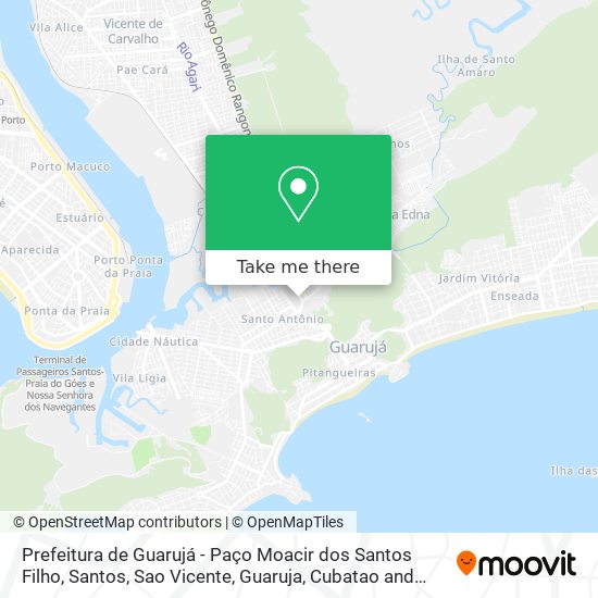 Mapa Prefeitura de Guarujá - Paço Moacir dos Santos Filho