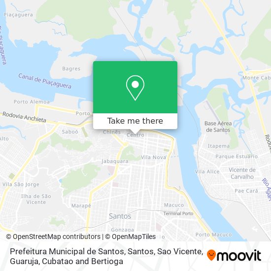 Prefeitura Municipal de Santos map