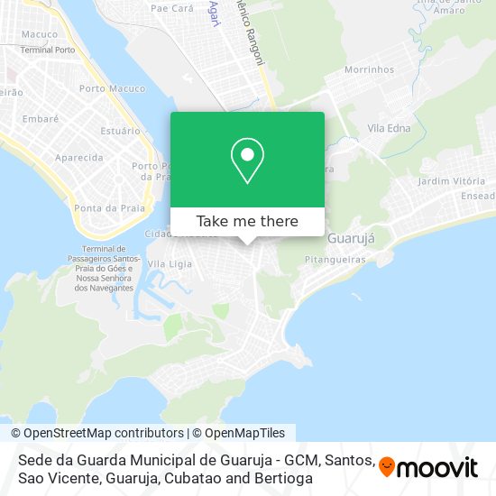 Mapa Sede da Guarda Municipal de Guaruja - GCM