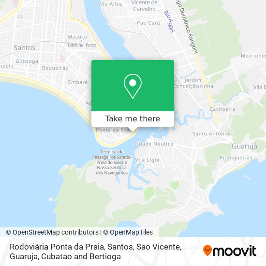 Mapa Rodoviária Ponta da Praia