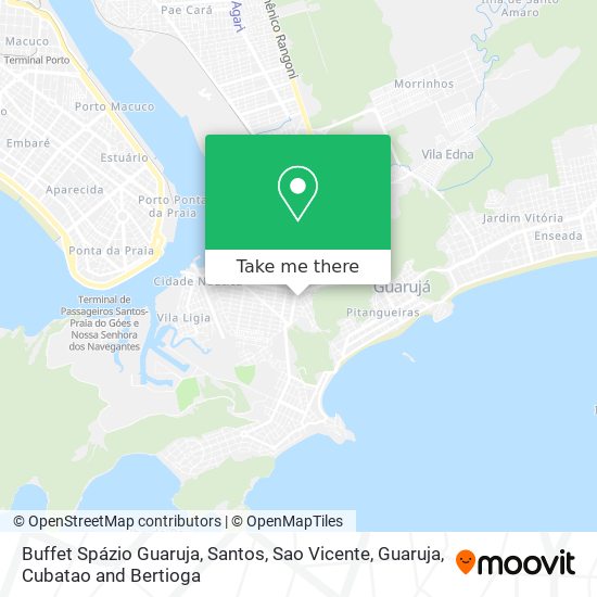 Buffet Spázio Guaruja map