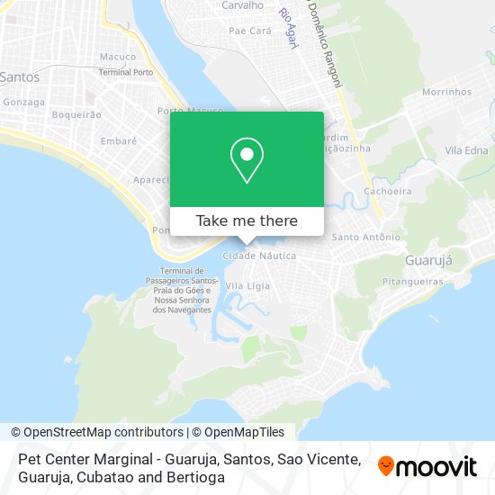 Pet Center Marginal - Guaruja map