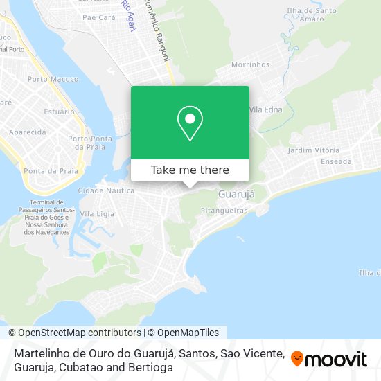 Martelinho de Ouro do Guarujá map