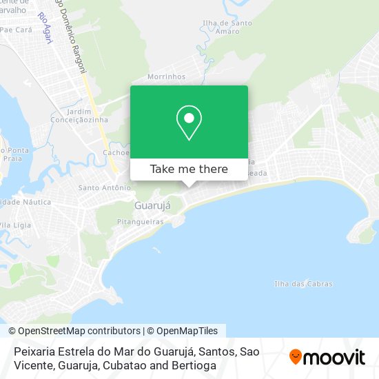 Peixaria Estrela do Mar do Guarujá map
